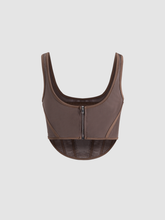 Kew Mocha Corset Top